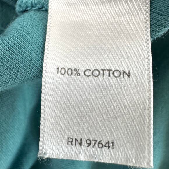 J. Jill Womens PureJill Pullover Top Shirt Sz XL 100% Cotton Comfy Buttons Green - Picture 5 of 8